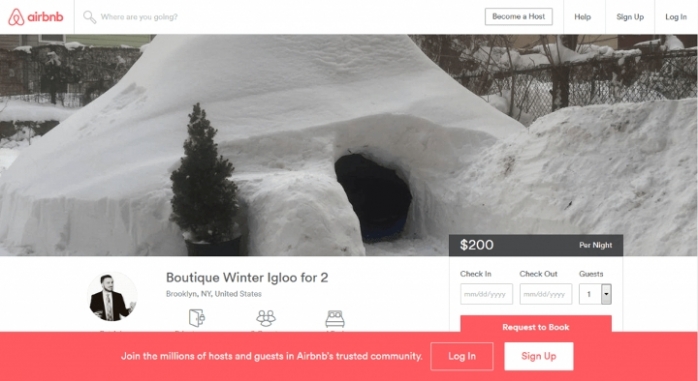 Iglu în Brooklyn