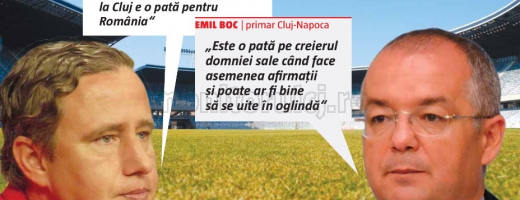 Boc îi răspunde lui Reghecampf care a jignit Clujul: “Este o pată pe creierul domniei sale”