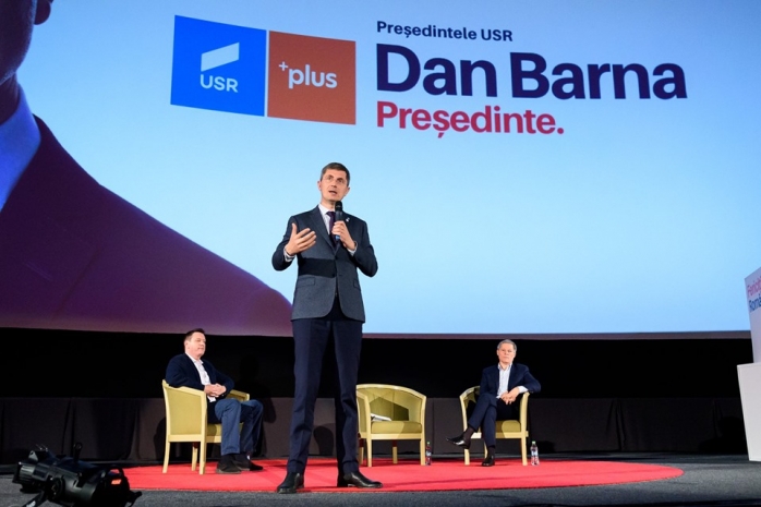 Dan Barna, candidatul USR la președinția României, la Cluj. Foto: facebook.com/USRNational/