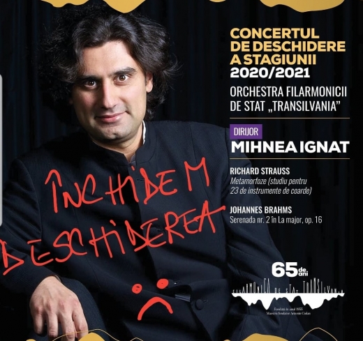 Au apărut două cazuri de COVID-19 la Filarmonica din Cluj
