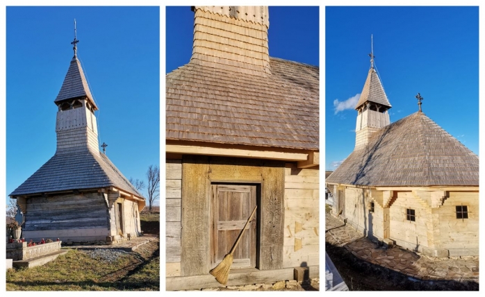 FOTO. Biserică de lemn din secolul XVIII, salvată de la prăbușire, la Cluj